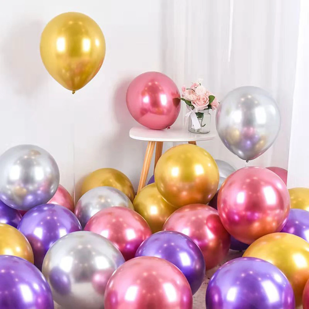 5/10/12/18/36 Inch Metal Latex Balloon Chrome Plated Birthday Party Festive Wedding Decoration Supplies | Дом и сад