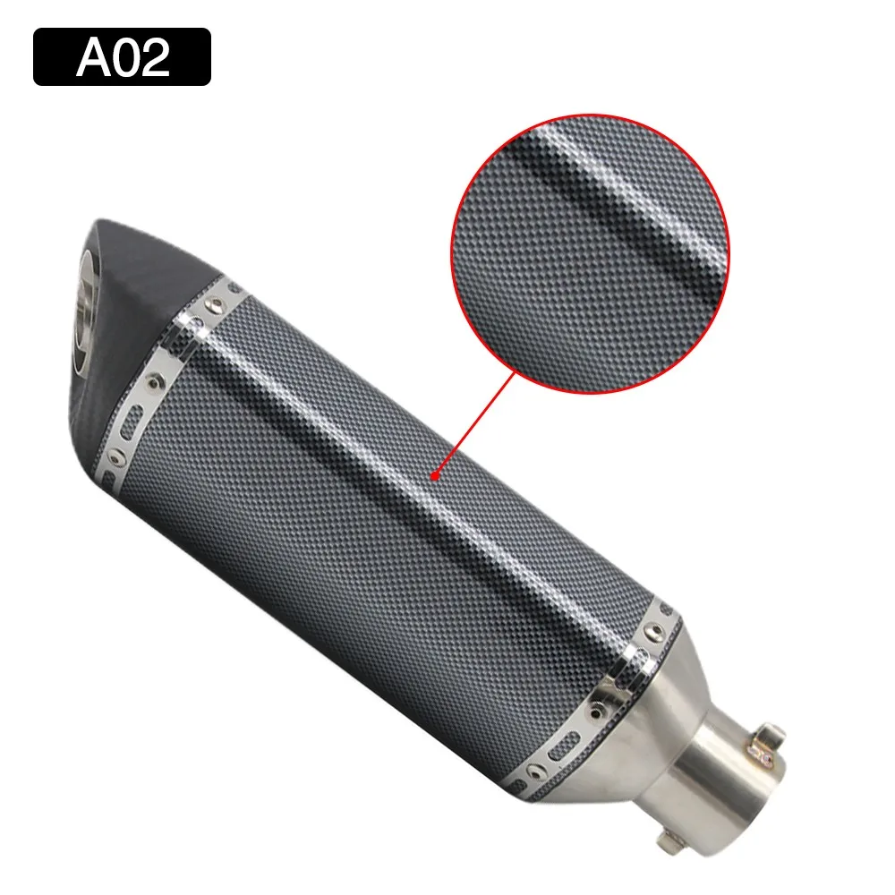 Alconstar Универсальный 35-51 мм мотоцикл выхлопной глушитель скольжения на трубу подходит Мотоцикл Скутер ATV Грязь велосипед ямы мотокросса - Цвет: A 02