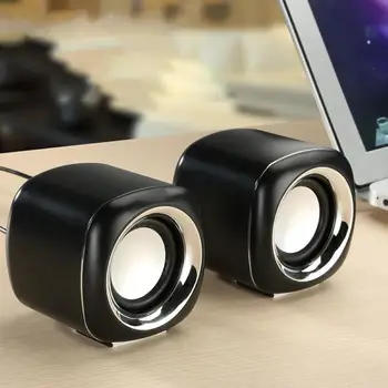 

1 Pair Mini Portable Home USB Wired Subwoofer Stereo Desktop Computer Speakers
