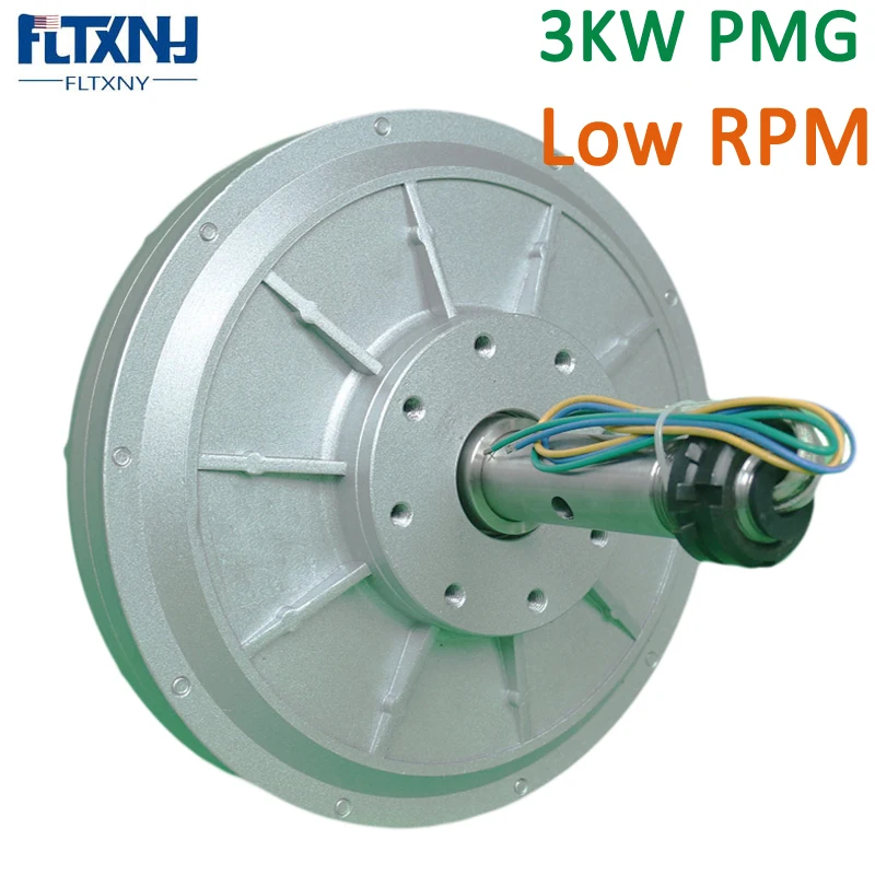 

FLTXNY 3KW Vertical Generators 96V 120V 220V 380V Coreless Rare Earth Permanent Magnet Generator Low RPM Turbines 100RPM 3000W