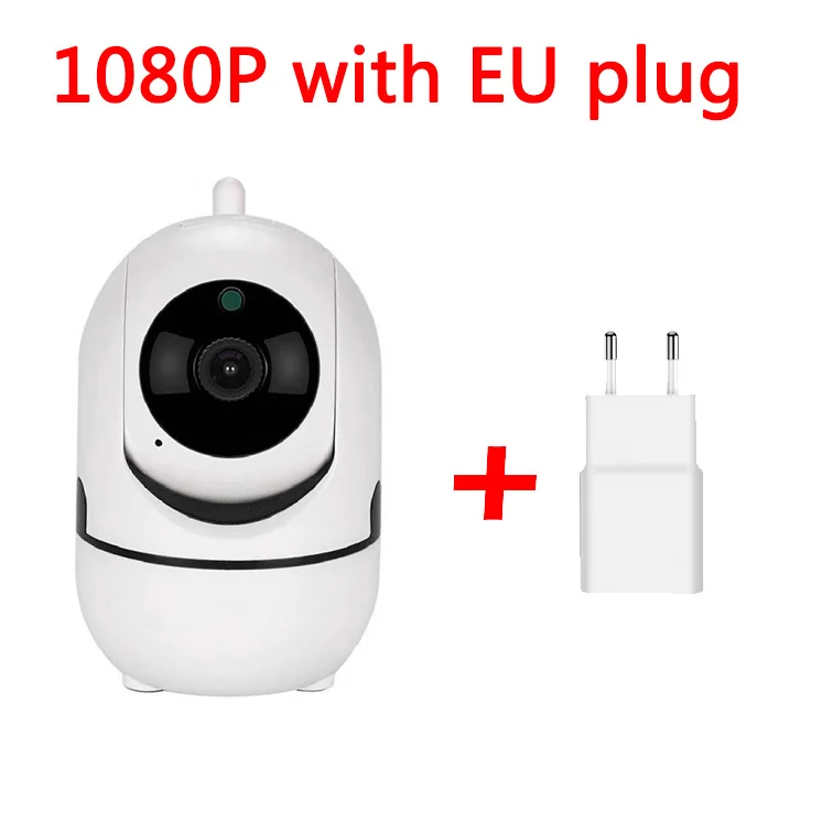 720 P/1080 P HD облачная беспроводная wifi IP камера ночного видения интеллектуальная автоматическая двухсторонняя аудио CCTV сетевая домашняя охранная камера наблюдения - Цвет: 1080P With EU Plug