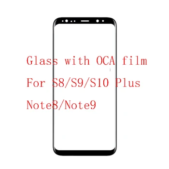 

10Pcs With OCA Film Curved Glass Panel For Samsung S8 S9 S10 Plus Note 8 Note 9 LCD Lamination Repair Replacement Part