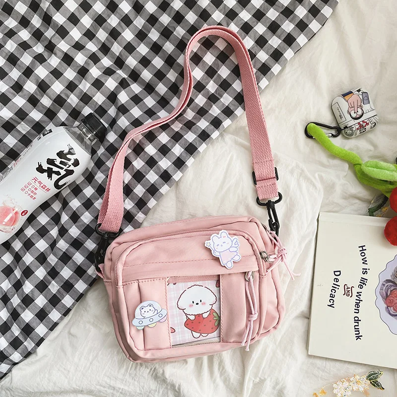 2022 Women New Cute Funny mobile phone bag Small Shoulder Bag Personality Creative Transparent Card Girl Student Messenger Bag