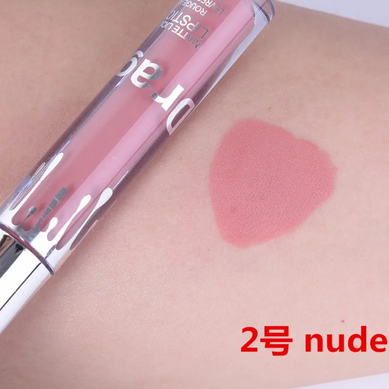 2 New 12 Colors Lipstick Hot Sexy Colors Lip Paint Matte Lipstick Waterproof Long Lasting Lip Gloss Lip Kit - Цвет: 2