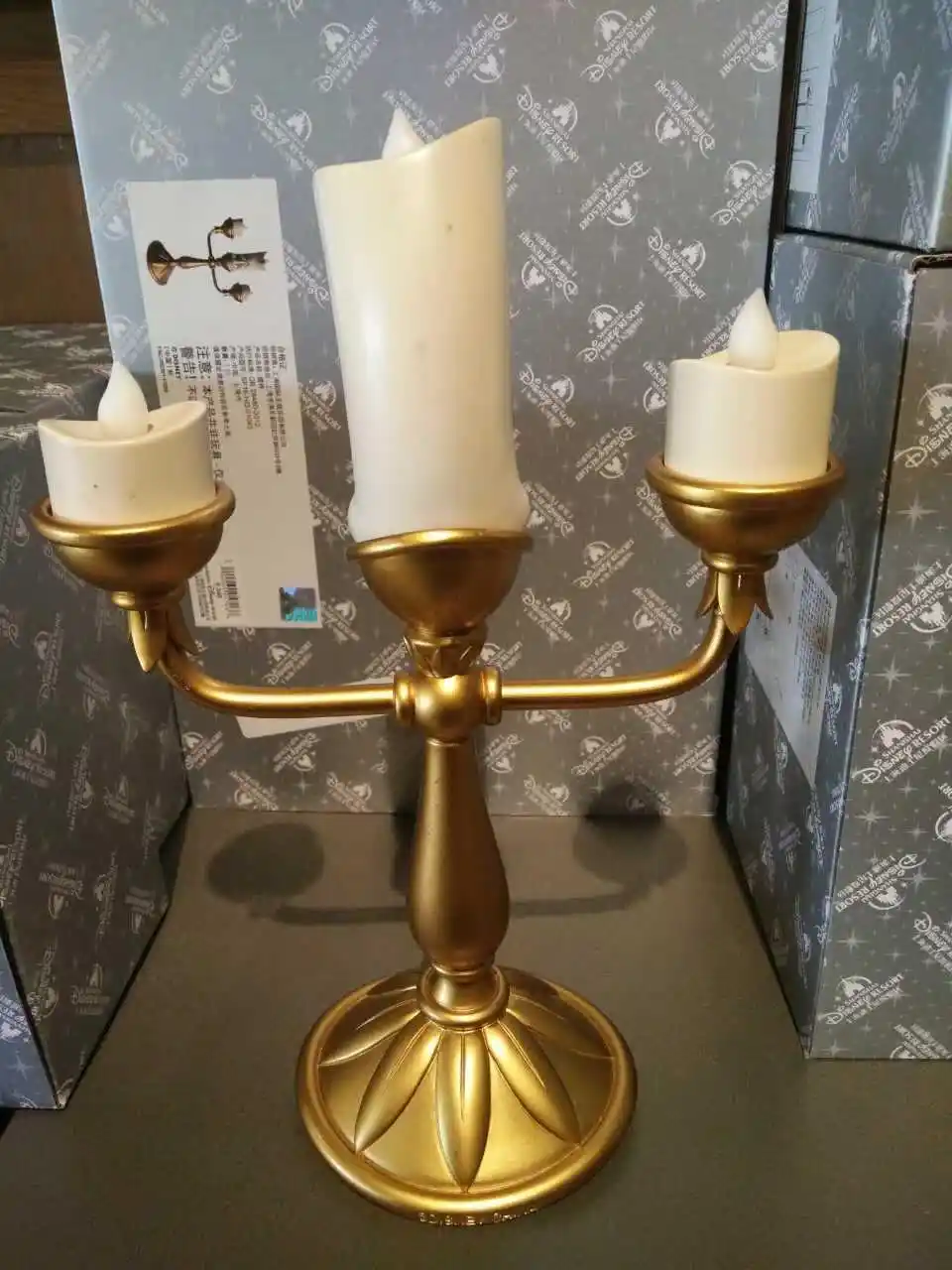Original De La Bella Y La Bestia Candelabro Lumiere Candelabro Reloj Cogsworth Sujetadores De Velas Aliexpress