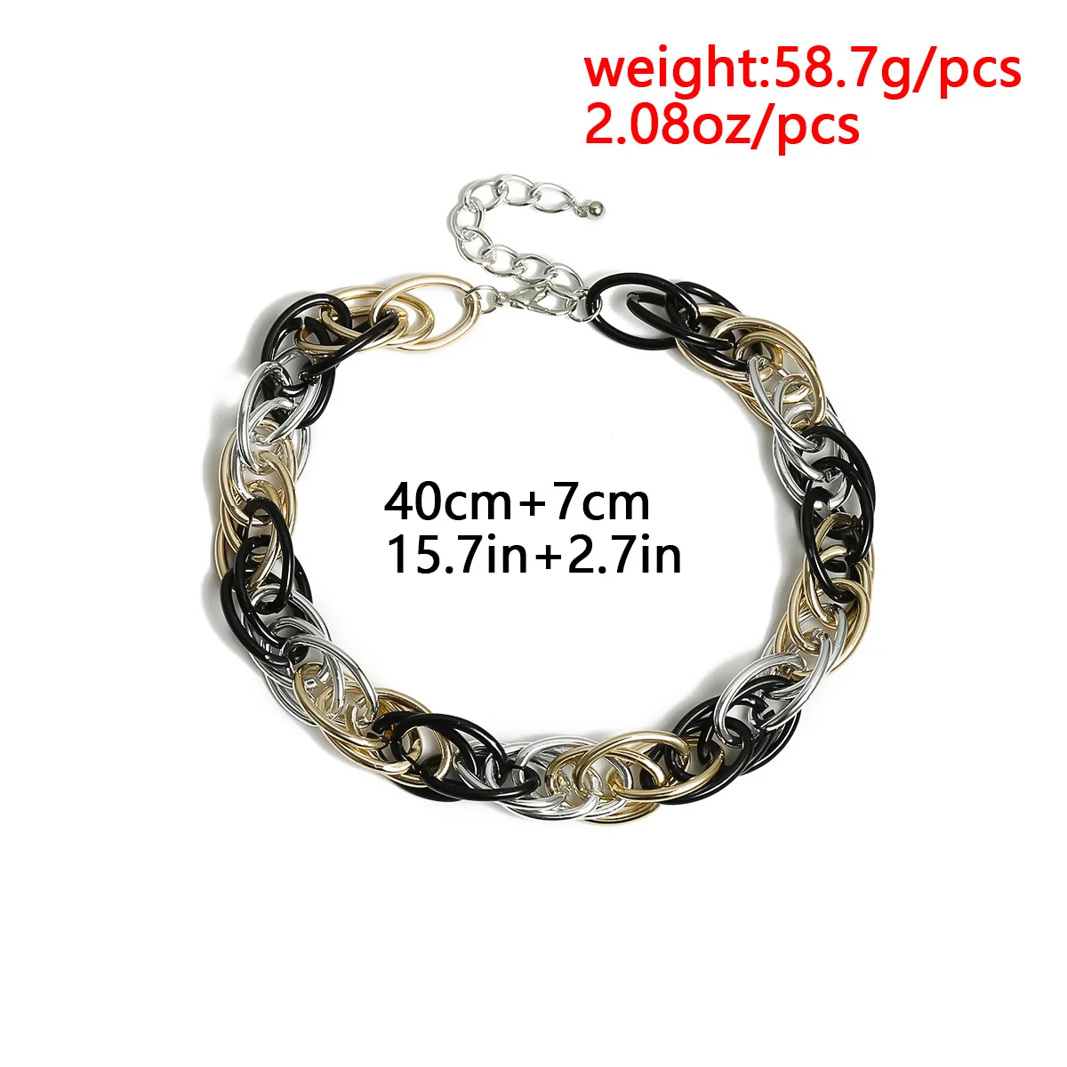 Готический большой чокер с массивной цепью ожерелье для женщин Collares Rock Mix брендовый дизайнерский змейка твист толстое ожерелье мужские ювелирные изделия