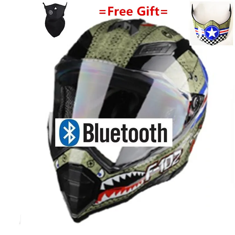 

Motorcycle Bluetooth Helmets Full Face Helmet,Built-in Integrated Intercom Communication System FM radio,L size,Matte Black