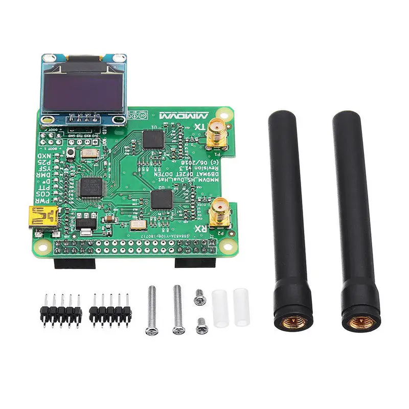 

Duplex Mmdvm Hotspot Oled Usb Support P25 Dmr Ysf For Raspberry Pi +Dual Antenna