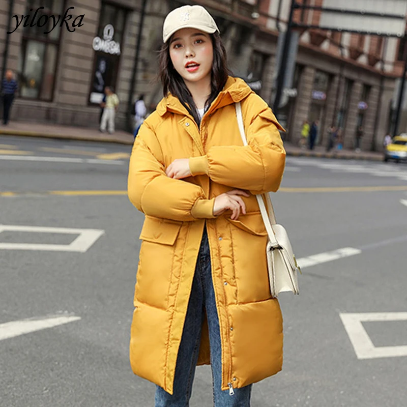 

Fashion Parka Women 2019 Winter Jacket Warm Coats Hooded Female Parkas Thick Cotton Padded Lining Jackets Coat Women Plus Size