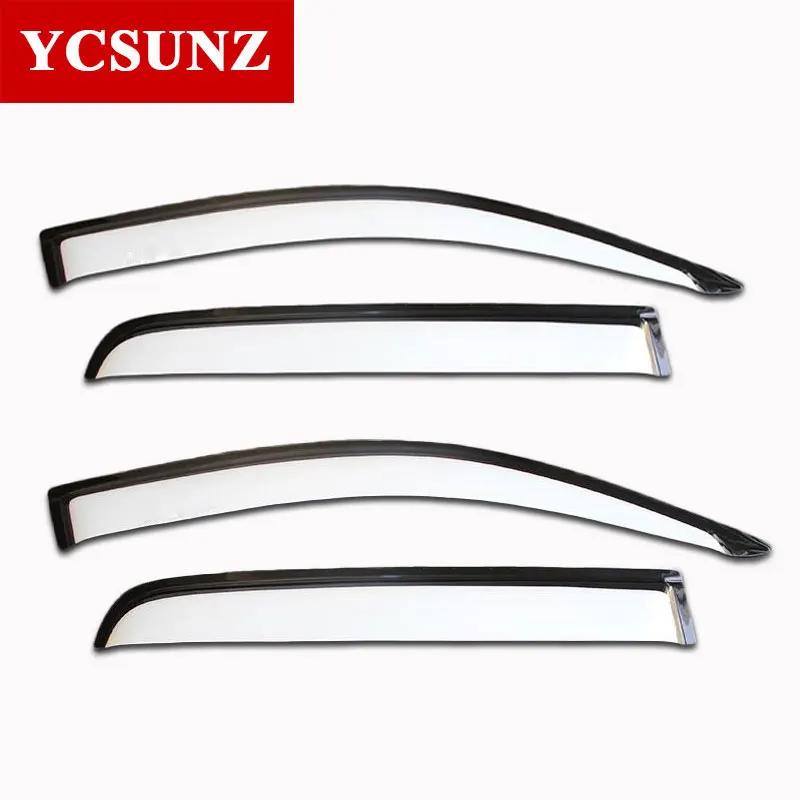 Автомобильный дефлектор для защиты от ветра ABS белый цвет окна козырек Vent Rain Guard