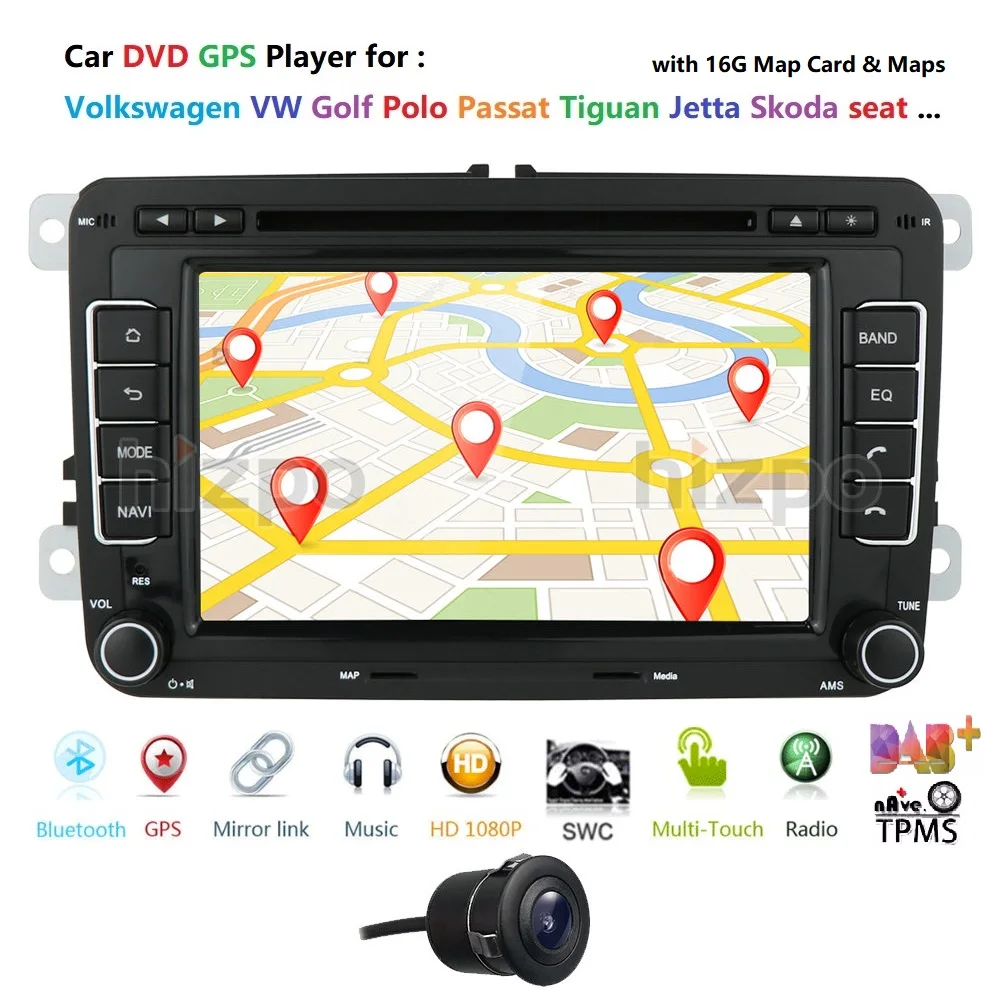 Автомобильный мультимедийный плеер 2Din для VW/Volkswagen/Golf/Polo/Tiguan/Passat/b7/b6/SEAT/leon/Skoda/Octavia