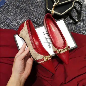 

Inner Creasing Creepers Femal Płaskie Buty Pointed Toe Leather Boat Shoe Women Shoes Casual Fashion Comfortable Flat Shoes