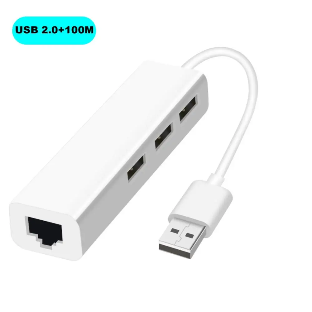 3-портовый USB 3,0 концентратор с 10 100 1000 конвертер Gigabit Ethernet 3 USB 3,0 порта RJ45 гигабитный Ethernet порт