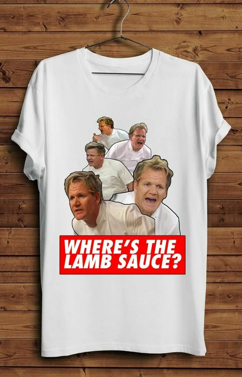 Wheres the Lamb Sauce футболка Рэмси Гордон Рэмзи забавная унисекс белая футболка