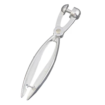 

Silver Aluminum Cherry Pitter Red Dates Olives Pit Easy Removal Core Squeeze Clamp Seeder 18*3.5cm(Silver)