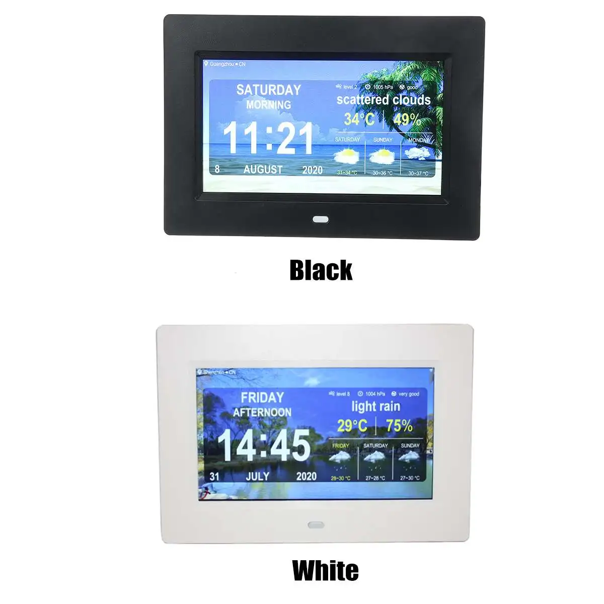 US $42.74 7101 Inch Touch Screen Digital Photo Frame HD LED Backlight Full Function Picture Video Electronic Album Calendar Date Alarm