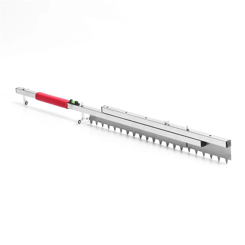

1Pcs Sliver Quick Tile Sand Paving Tool 800mm Length Sand Paver with Level Stainless Steel Multifunction Leveling Gray