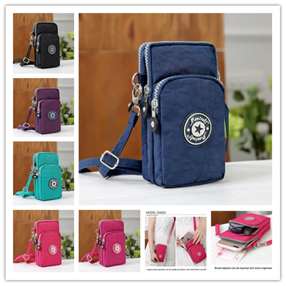 

Mobile Phone Cloth Bag Messenger Bag For Meizu 16X 16th M6T 16S Pro M8 X8 C9 Shoulder Bag Waterproof Wrist Wallet Bag Cover Case