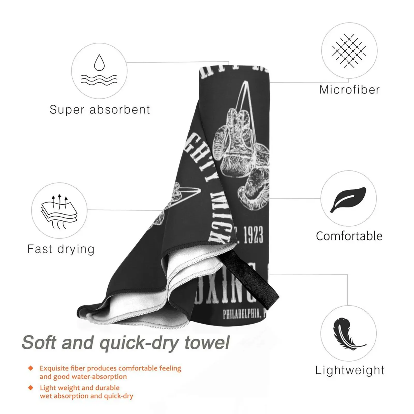 Mighty Micks Boxing Gym Quick Dry Towel Gym Sports Bath Portable Balboa Apollo Creed Clubber Lang Vintage Mighty Micks Boxing