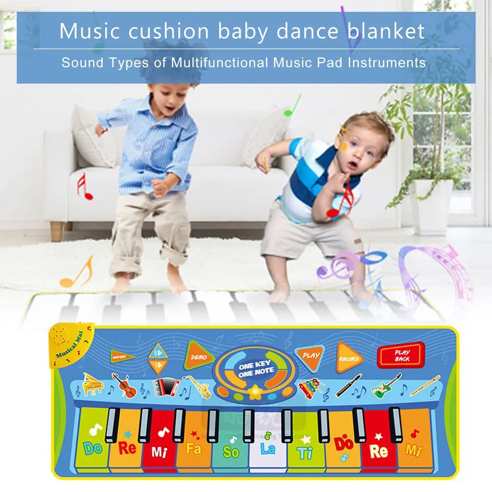 Детское многофункциональное музыкальное одеяло для фортепиано, большое музыкальное одеяло для музыкального пианино, детское танцевальное одеяло