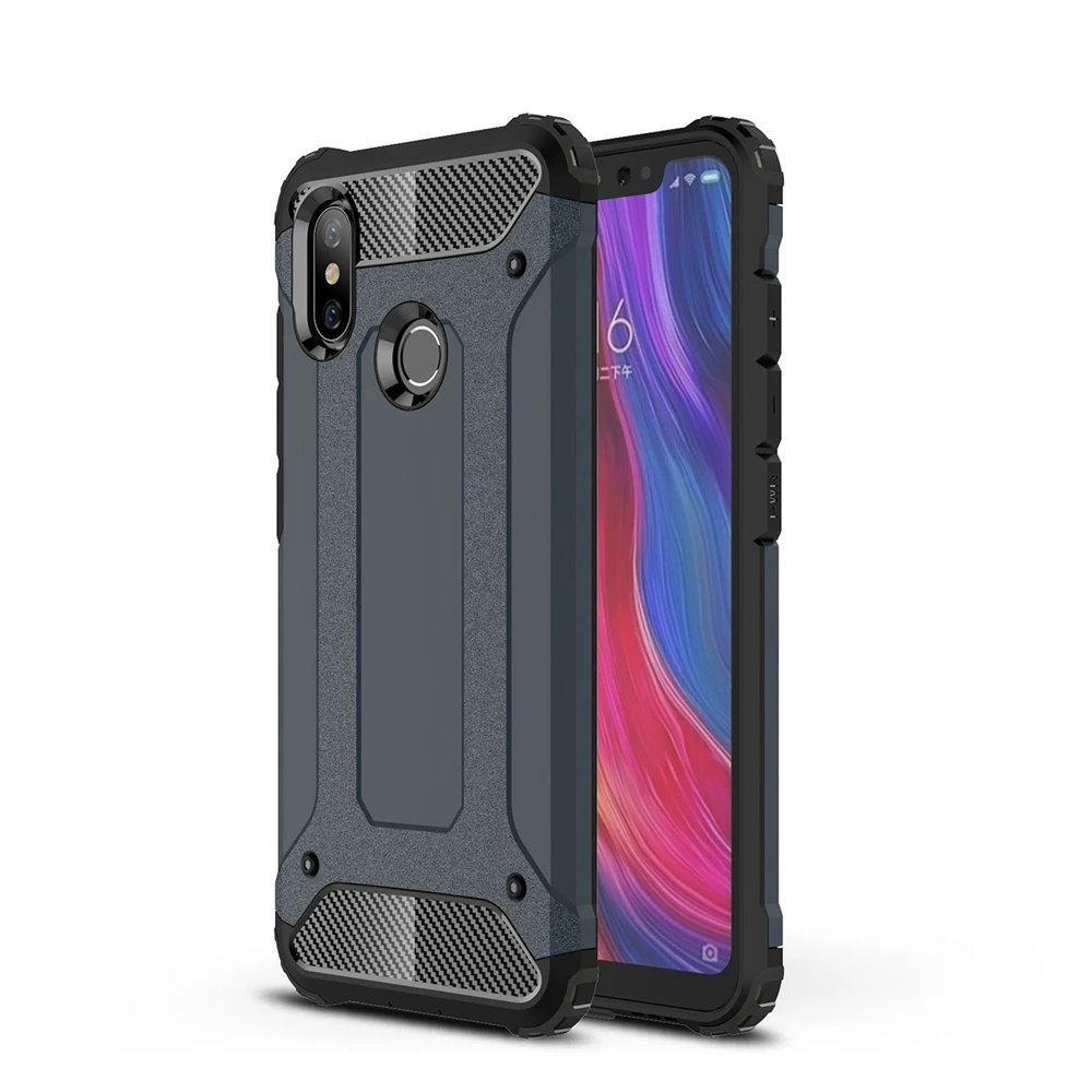 Гибридный защитный чехол для телефона Xiaomi Mi 8 Lite Pro SE 6 A1 A2 Mix 3 Pocophone F1 Redmi 6A Note 5 7 S2