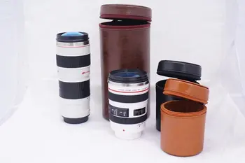 

S M L PU Leather Waterproof shockproof Hard Video Camera Lens Pouch Bag Case For Canon For Nikon For Sony Tamron Sigma Lens