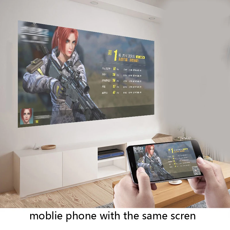 Светодиодный проектор 806 для 1080P с беспроводным Wi Fi проводным синхронизацией