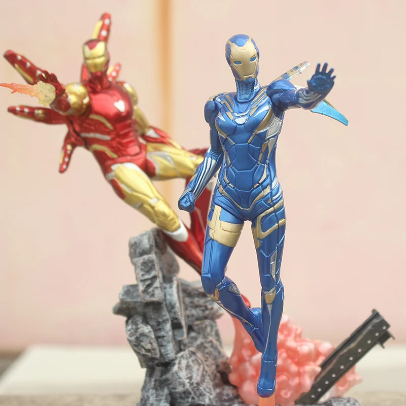 1/10 Мститель Железный человек MK85& Pepper Potts ПВХ Фигурка Железный человек Тони игрушки куклы