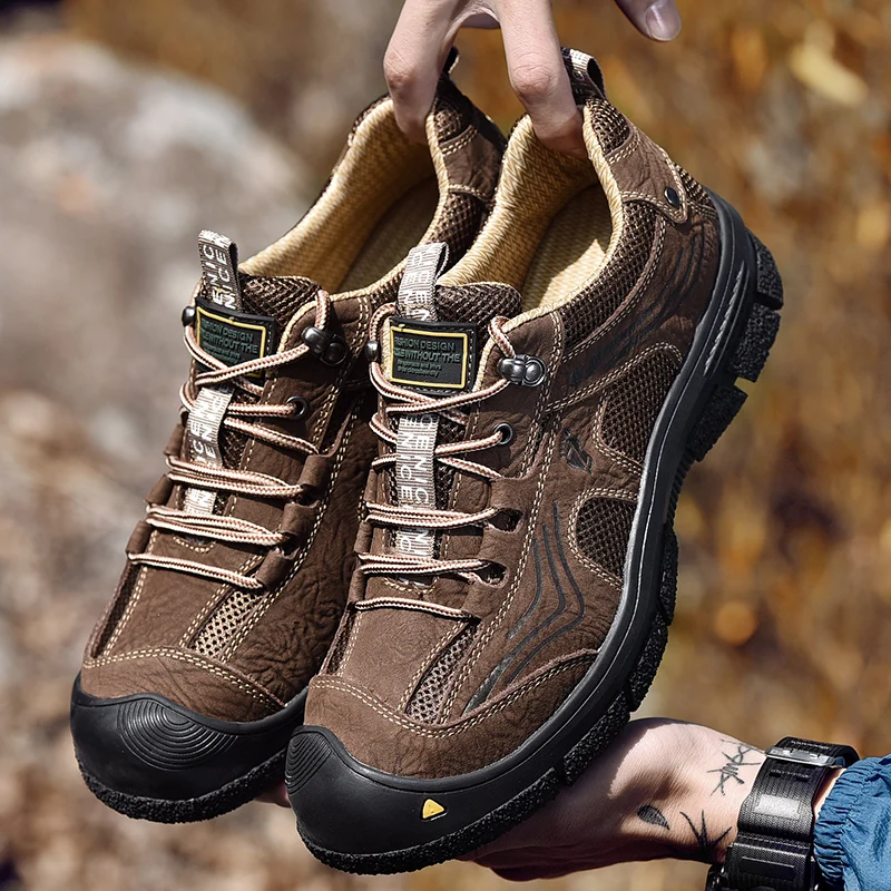 

High Quality Sports Shoes Brand Outdoor Non-slip Adult Hiking Shoes Hot Sale Comfortable Breathable Men' Sneakers 2019 New