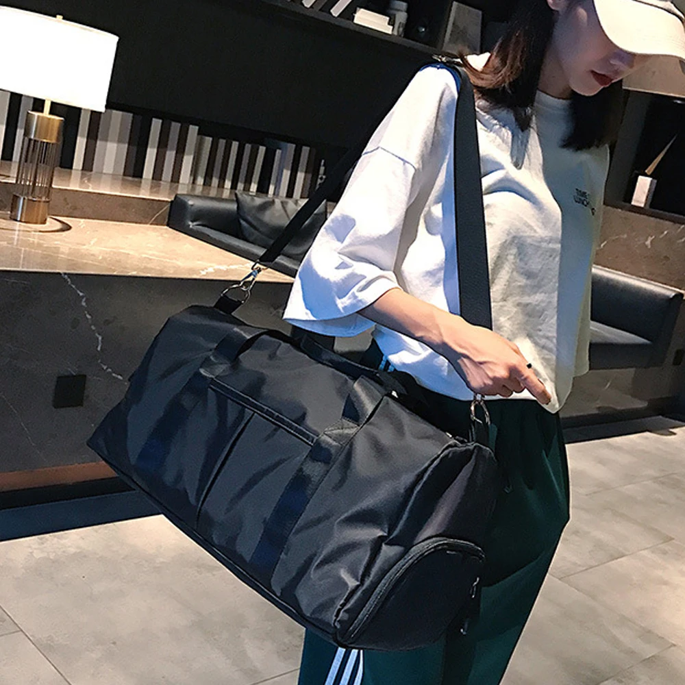Fashion Large Capacity Shoulder Bags Tote For Women Shoes Tas Travel Bags Waterproof Nylon Bags Dry Wet Women's Handbags