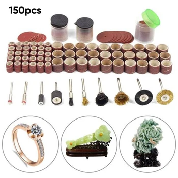 

150 Pcs Rotary Tool Accessory Bit Suit For 1/8 Shaft Grinding Polish Sanding