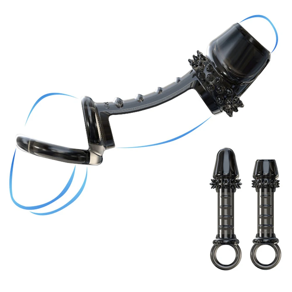 Silicone Penis Bondage Harness Sleeve Ring Reusable Condom Delay Ejaculation Erotic Adult Games Sex Toys For Men Woman Couples |