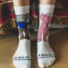 Новинка; модные осенне-зимние парные носки; Лидер продаж; эластичные высококачественные Асимметричные Повседневные носки без пятки с рисунком для мужчин и девочек