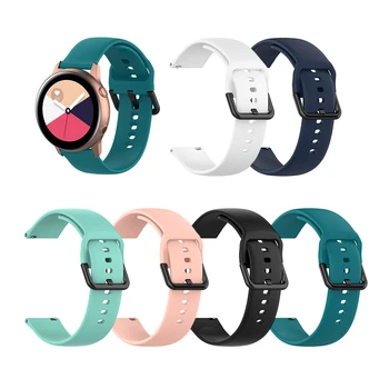 

20mm Watch strap for Samsung Galaxy Watch Active 2 R500 R830 R820 Sport silicone Smart Wristbands for Samsung Gear R600 strap