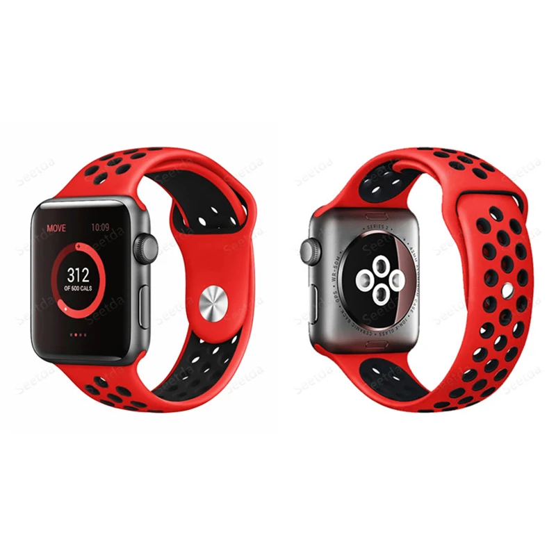 Для Apple Watch Series 5 4 3 2 1 42 мм 44 Мягкие Спортивные часы на резиновом ремешке ремешок Quick