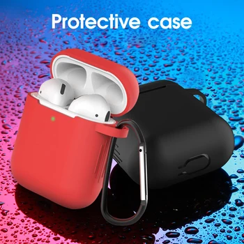 

Soft Silicone Cases For Airpods 1/2 Protective Bluetooth Wireless Earphone Cover For Air Pods Charging Box Bags porta
