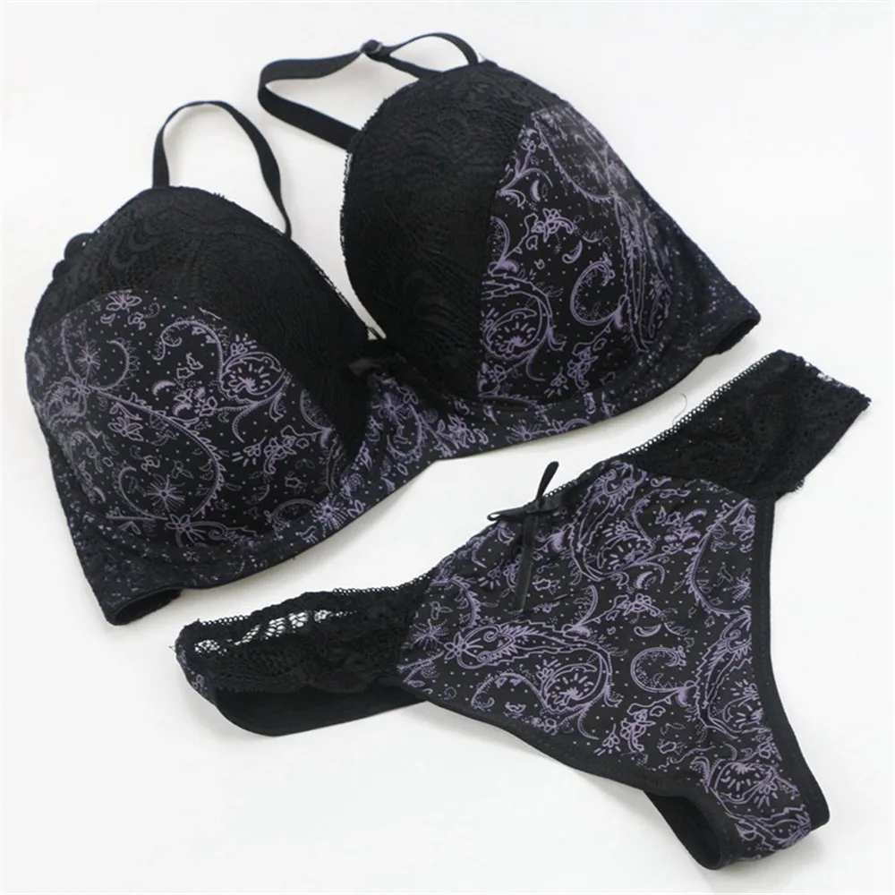bra and brief sets DaiNaFang Hot Selling Women Sexy Patchwork Bra Comfortable Plus Size Lace Bra Set With Bottom Many Colors Available Underwear bra sets Bra & Brief Sets