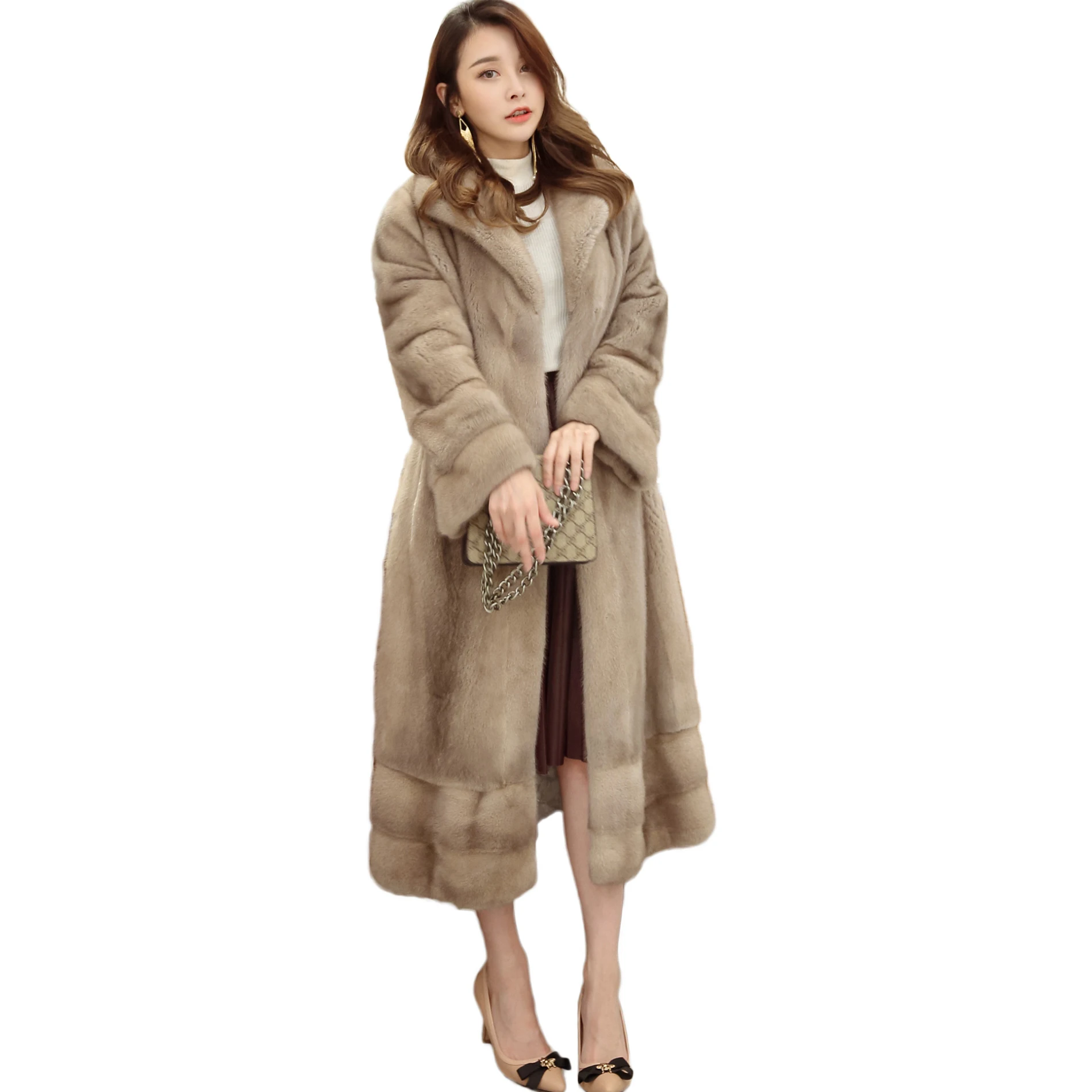 Новая женская норка, норковый мех пальто, кожаная куртка женские модели весь Diaoqiu 1009