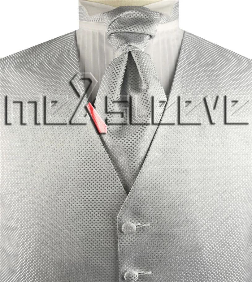 Роскошный модный жилет из микрофибры+ Аскот+ платок - Цвет: grey