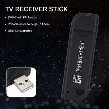 

Digital TV Stick Dongle DVB-T DAB FM Antenna Receiver Mini USB2.0 Wireless Radio for Household TV Easy Enjoying Ornament