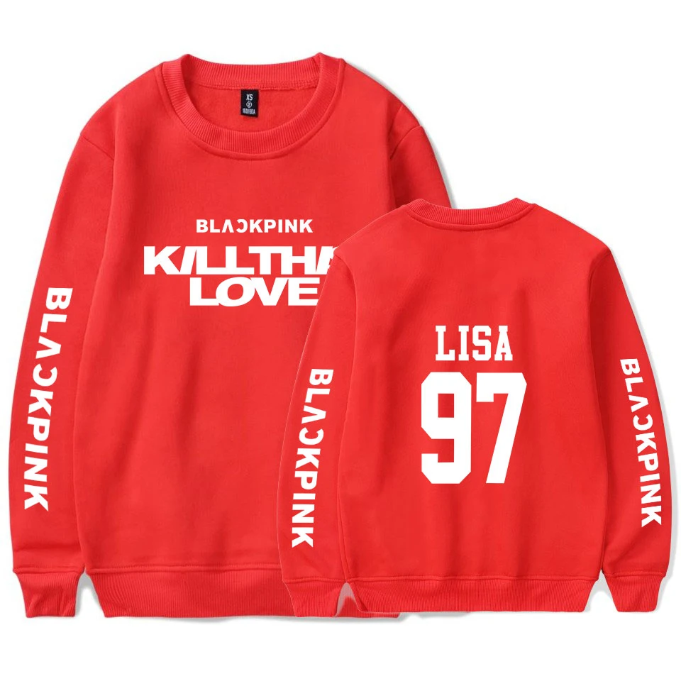

Blackpink KILL THIS LOVE Korean cool Round Collar Street casual comfortable Basic Clothes Sweatshirts Men/Women Sweatshirts Size