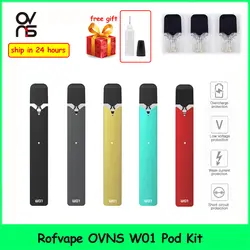 Лидер продаж Rofvape OVNS W01 электронная сигарета, стартовый комплект Ручка Pod Комплект 280 мАч батарея 0,7 мл картридж Pod испаритель Набор для