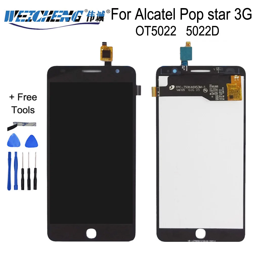 Проверенный хороший ЖК дисплей для Alcatel Pop star 3G 5022 OT5022 OT 5022D с сенсорным экраном в