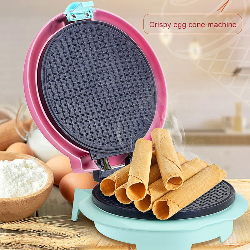 

Kbxstare Crispy Egg roll Machine DIY Ice Cream Cone Machine Crispy Mold Electric Baking Pan Pie Fried Grille European Plug