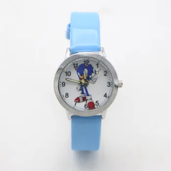 Reloj de cuarzo con dibujos de Sonic para niños, relojes para niño y niña