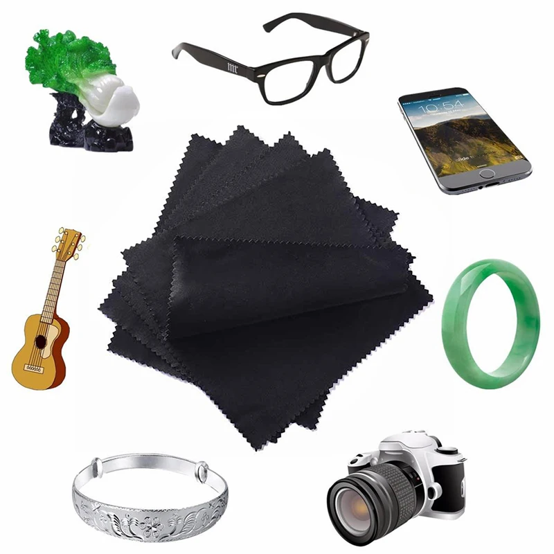 100pc Microfiber Cleaning Glasses Cloths for Delicate Surfaces Lenses Eyeglasses Cell Phone Screens Camera Lenses Jewelry Cleani 5