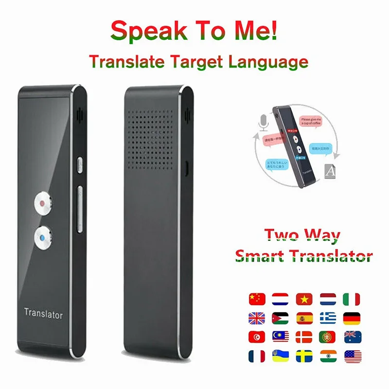 Translaty MUAMA Enence Смарт мгновенный в реальном времени Портативный голосовые языки переводчик дропшиппинг