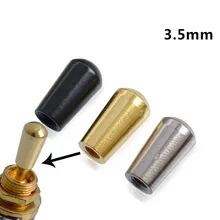 

Metal Brass Cap 3 Way Toggle Switch Tip 3.5mm Threaded Guitar Switch Cap For Epiphone LP Electric Guitar Parts Accessories