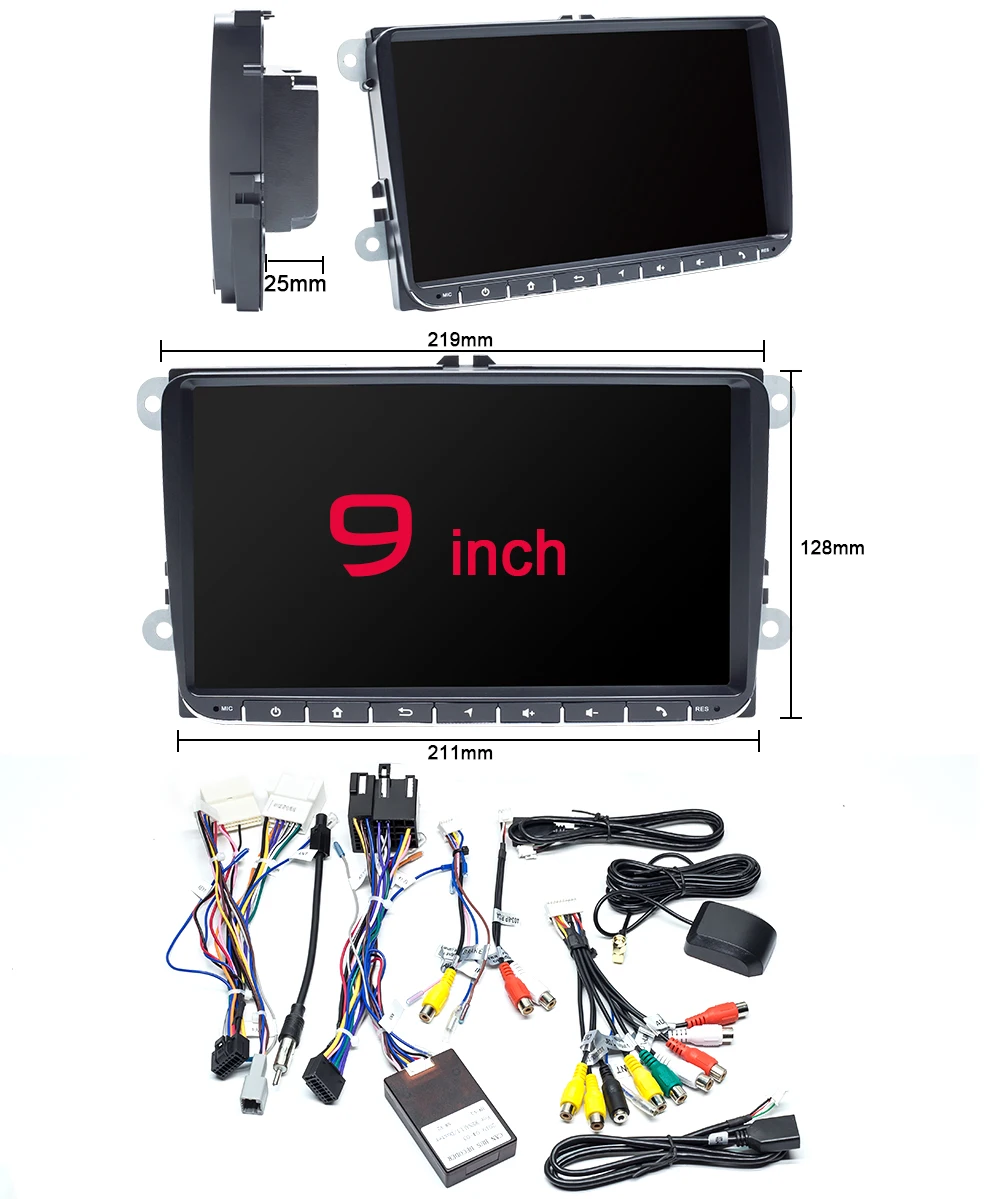 Top 9"2Din Android 9 Car radio GPS Navigation For VW Passat B6 volkswagen Jeta touran Skoda Octavia 2 golf 5 6 Multimedia DVD Player 19