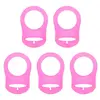 5Pcs Multi Colors Silicone Baby Dummy Pacifier Holder Clip Adapter for MAM Rings Dropshipping 6